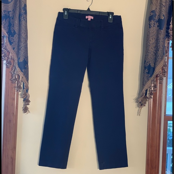 Lilly Pulitzer 8 Navy Leigh Pants - Picture 1 of 8